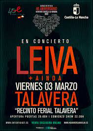 El concierto de Leiva, que tendrá lugar mañana en Talavera Ferial y cuyas 6000 entradas, ya están agotadas