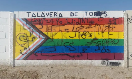 Mural por la igualdad de LGTBora vuelve a ser atacado