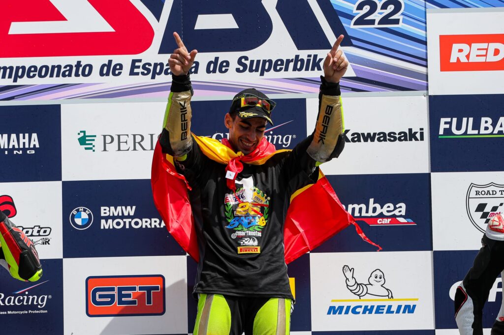 Dani Sáez, talaverano y ganador del Campeonato Nacional de Superbikes