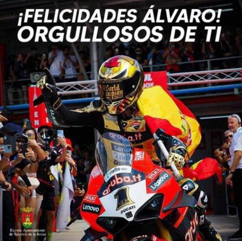 Talavera recibirá con los brazos abiertos a Álvaro Bautista, campeó del mundo en Superbikes