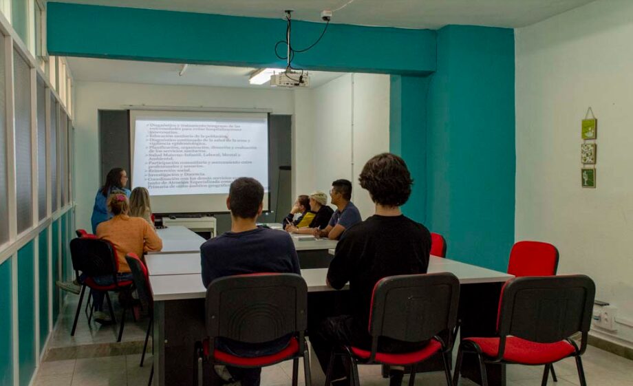 Interior de una de sus aulas