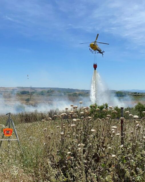 Devastador incendio destruye una finca en Talavera (Foto de los Bomberos de la Diputación de Toledo)