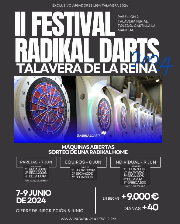 Llega el II Festival Radikal Darts a Talavera Ferial