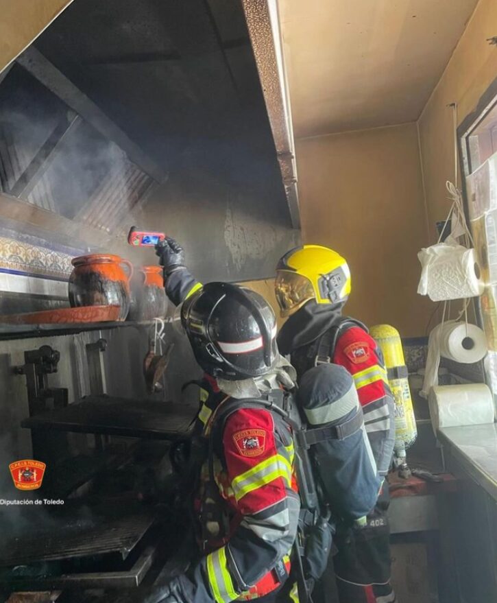 Talavera: la cocina de un conocido restaurante de Talavera se incendia (Foto del CPEIS)