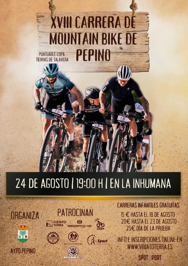 La XVIII Carrera de Mountain Bike vuelve a la localidad de Pepino (Foto del ayuntamiento de Pepino)