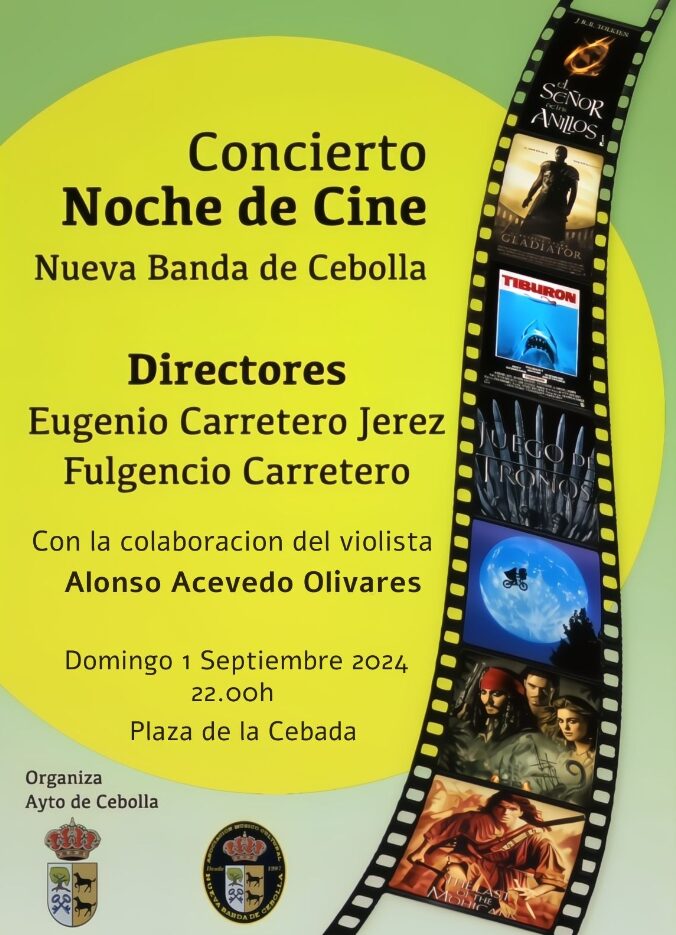 Noche de cine inolvidable con la Nueva Banda de Cebolla (Foto del ayuntamiento de Cebolla)