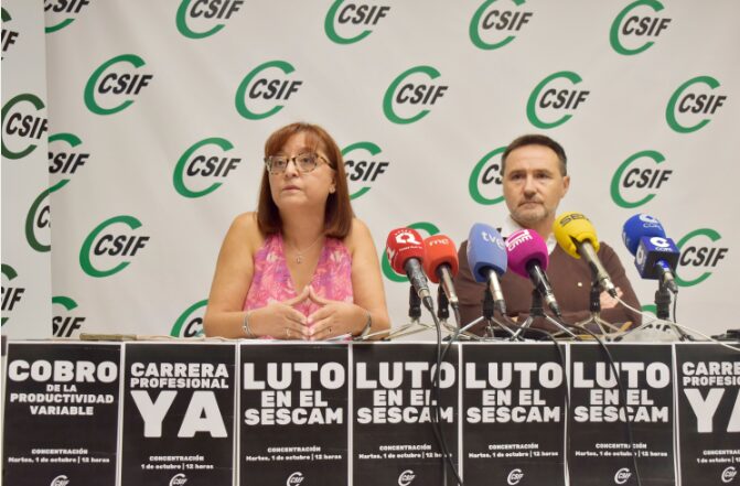 CSIF: concentraciones por los recortes de personal en el SESCAM (Foto de la página oficial de CSIF)