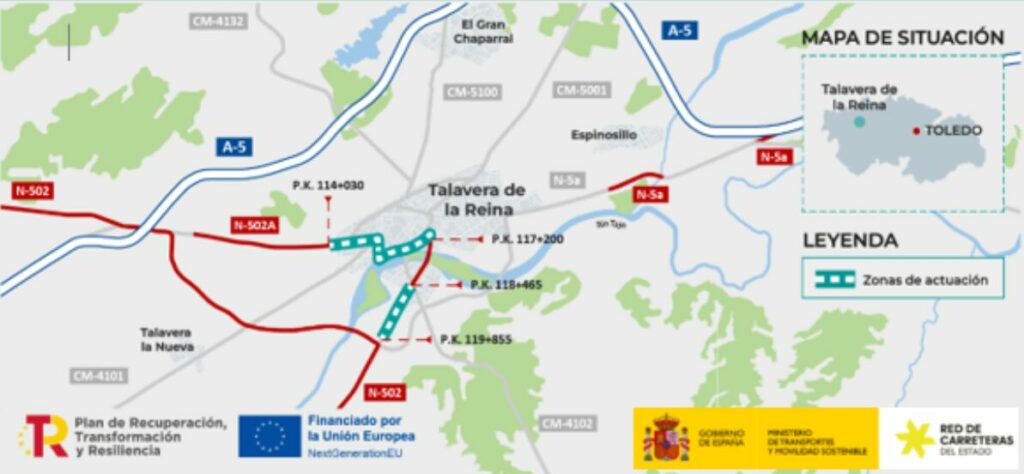 Talavera: transformación de la N-502A para peatones y ciclistas