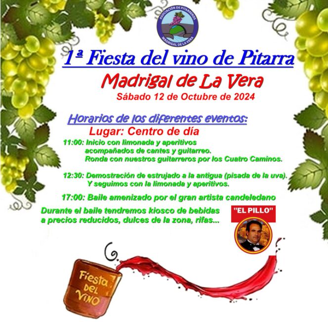 Madrigal de La Vera acoge la 1ª Fiesta del Vino de Pitarra