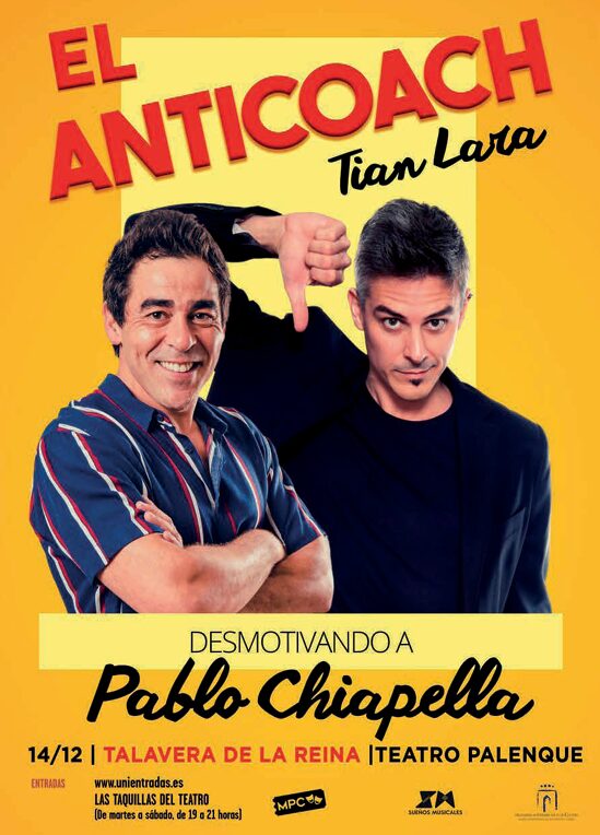 Pablo Chiapella y Tian Lara estarán en el Teatro Palenque de Talavera