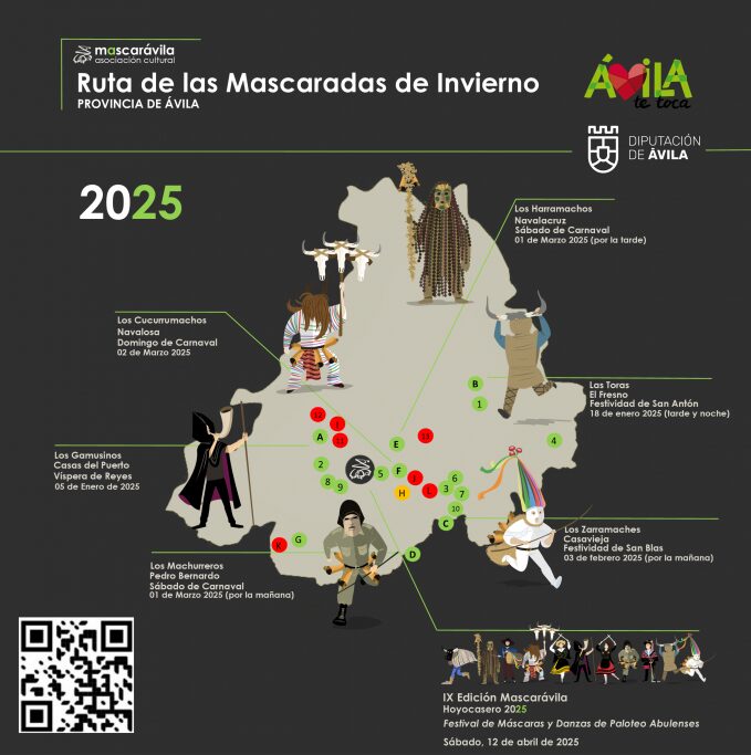 Descubre la ruta de las Mascaradas para este 2025 en Ávila